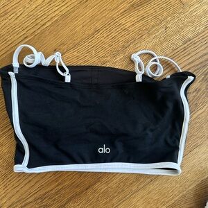 ALO black with white details workout bra. Worn once